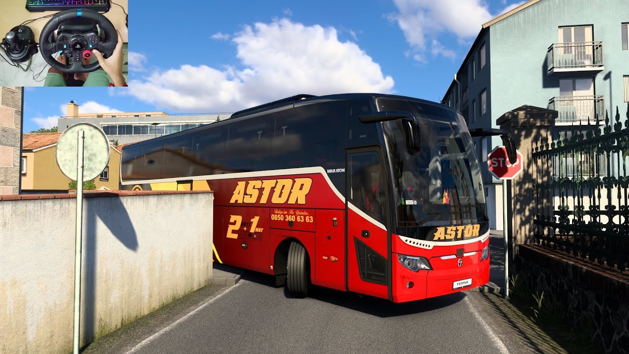 Smooth Bus Driving through Extreme Tight Streets of France | #ets2 v1.50 | Logitech G29 Setup