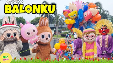 BALONKU ADA LIMA| ONDEL ONDEL DAN BADUT LABUBU JOGET LAGU BALONKU ADA LIMA REMIX