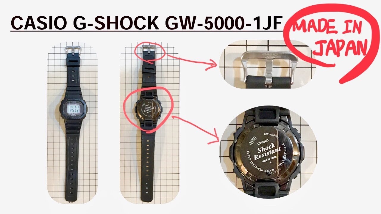 Detail Casio G Shock Gw 5000 1jf Made In Japan カシオ ジーショック Gw 5000 1jf 日本製 山形カシオ生産モデル Youtube