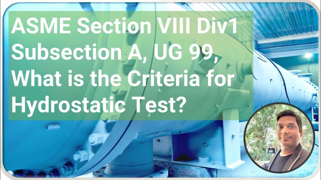 What is the criteria for hydrostatic test? YouTube