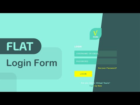Flat login form with Light and Dark theme