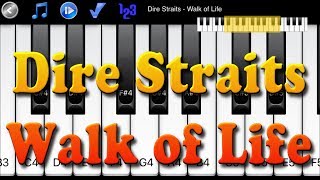 Dire Straits - Walk of Life - How to Play Piano Melody