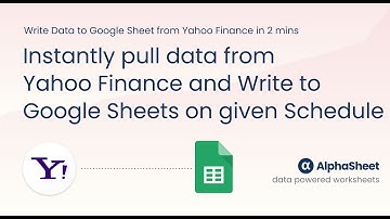 Yahoo Finance API - To - Google Sheets - Auto Refresh - Free Utility