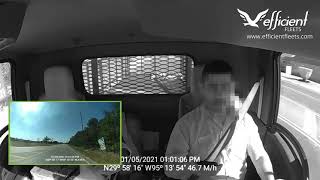 Driver Texting While Passing Through an Intersection