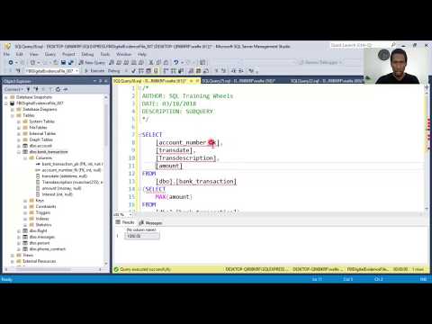 SQL Server - Sub Queries - Training by Walter Shields