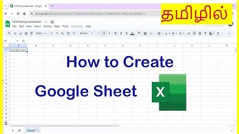 How to Create and Share Google Sheet Tamil | VividTech