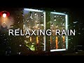 Rain Sound and Thunder - 2 Hours Sleep Gentle Night RAIN,  Raining With Hotel City View