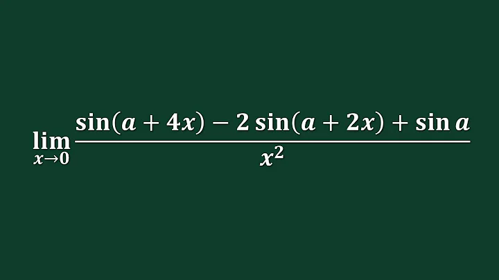 【詳細解題動畫】提要 [★極限]：Compute the limit of [sin(a+4x)–2sin(a+2x)+sin(a)]/x² as x → 0｜授課老師：中華大學土木系呂志宗特聘教授