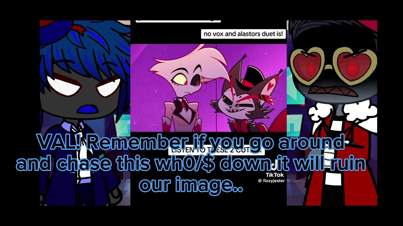 Hazbin hotel/Vox and Valentino/ React to Loser Baby ♡ (warning)