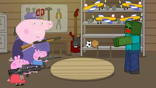 Peppa Pig Defends Grandpa's Barn From Mobs in Minecraft. Peppa Pig vs Minecraft