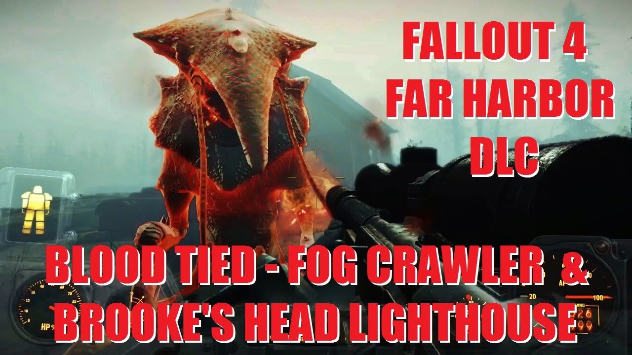 Fallout 4 Gameplay Blood Tied Fog Crawler & Brooke's Head Lighthouse