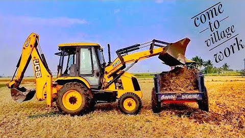 JCB 3DX Machine | Soil & Sand Loading Work | Mahindra 575 DI Tractor | come to village work | #ctvw