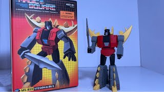 Magic Square MS B59 stegosaurus figure review. Transformers generation one dinobot snarl toon deco