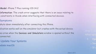 Resolving Xcode quits unexpectedly when connecting an iPhone