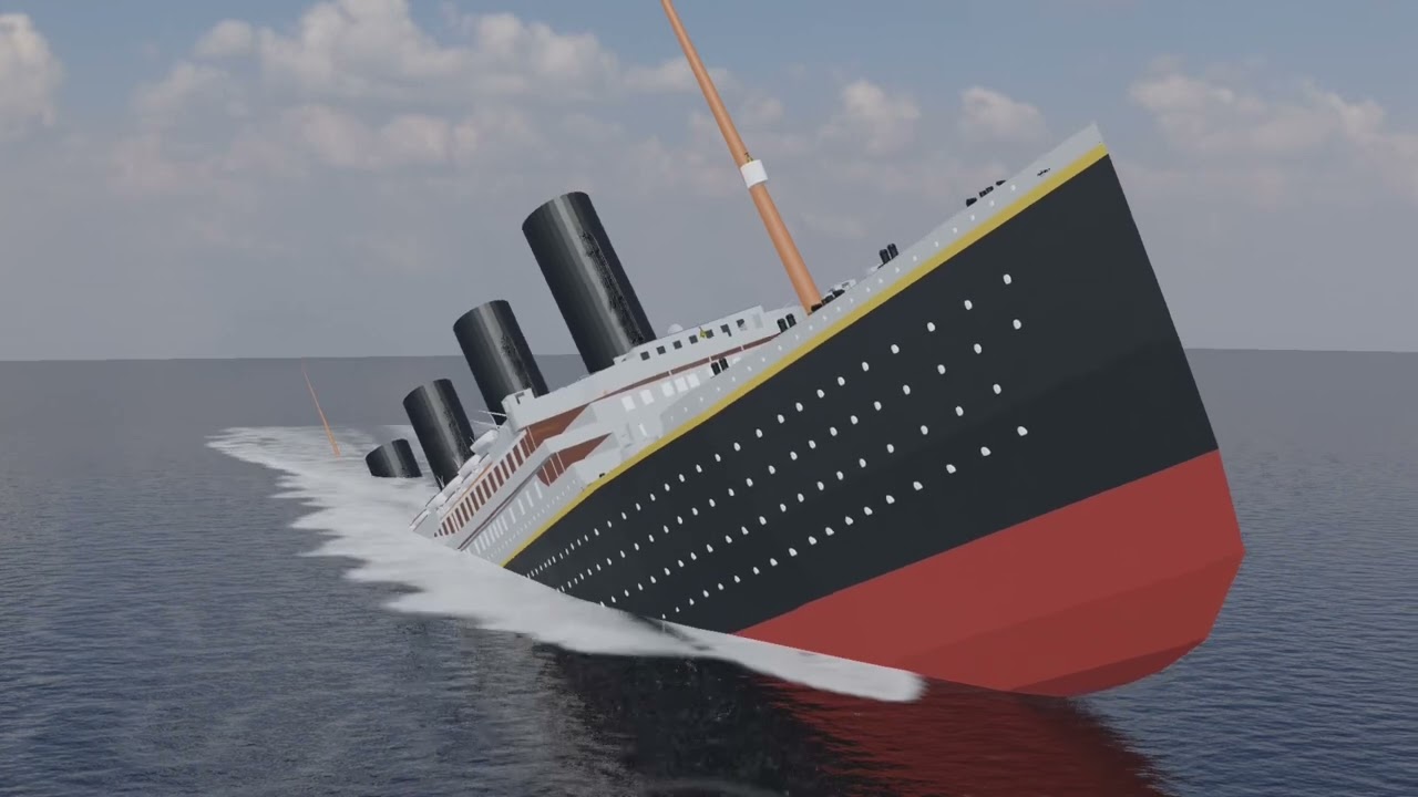 HMT Olympic Sinking Animation Fictional Sinking YouTube HMT Olympic Sinking Animation Fictional Sinking YouTube
