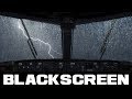 Thunderstorm and Rain Sounds Black Screen for Sleep Relaxation Study Mindful Rest