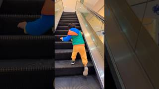 Could This Cute Baby Climb The Escalator Alone 