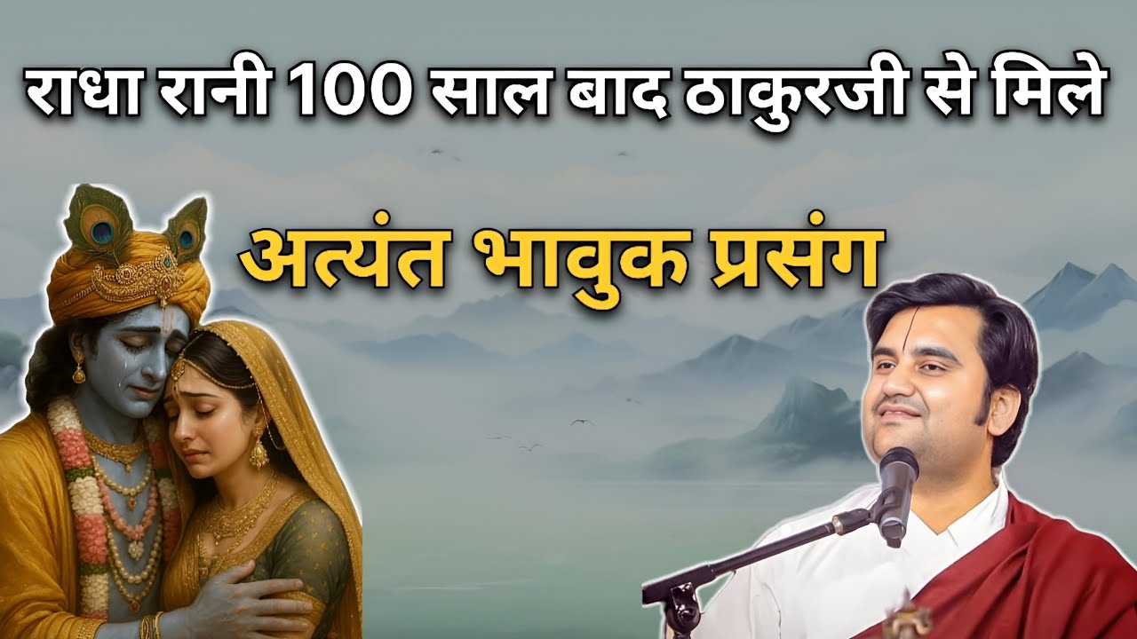राधा रानी 100 साल बाद ठाकुरजी से मिले | Indresh Ji Maharaj | #indreshji #krishna #vrindavan #radha