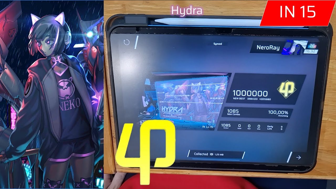 《Phigro x Cytus 2》Hydra  [IN 15] | ALL PERFECT!!! (+ AT 17 Gameplay)【Phigros】