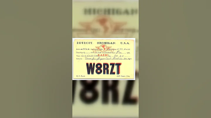 E.C. Scott QSL Card, Detroit, MI to Redfield, SD, 1940 | Stereoview Vault #wj2bfy