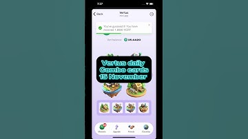 15 November Vertus daily combo Vertus mining bot daily combo today #