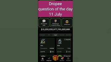 Dropee question of the day 11 july | Dropee question of the day@CryptoTechSunil