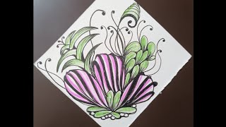 How to draw tangle -shallots | shallots zentangle #shallots #zentangle #pattern #shallotstangle