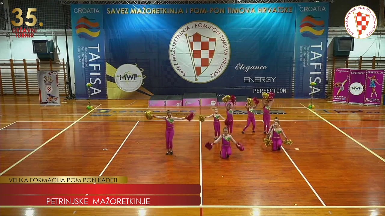 2020. SMPTH 35. DRŽAVNI TURNIR: VELIKA FORMACIJA POM PON KADETI, PETRINJSKE MAŽORETKINJE