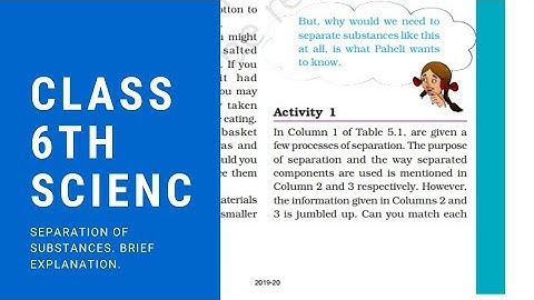 Class 6th science chapter 5 | Separation of Substances | Brief explanation By Anya Anushka.