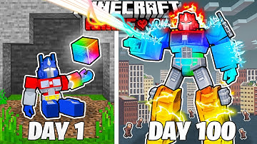 I Survived 100 Days as an ELEMENTAL TRANSFORMER in HARDCORE Minecraft