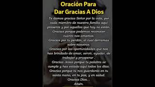 🙏 ORACIÓN PARA DAR GRACIAS A DIOS 🙏 🙏 ORACIÓN PARA DAR GRACIAS A DIOS 🙏