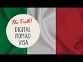 The TRUTH about the Italian Digital Nomad Visa