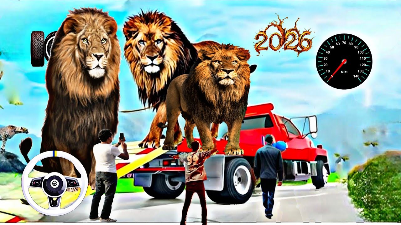 Animals Cargo Truck driving Gameplay 3D - Animals Transport Cargo Truck Game 