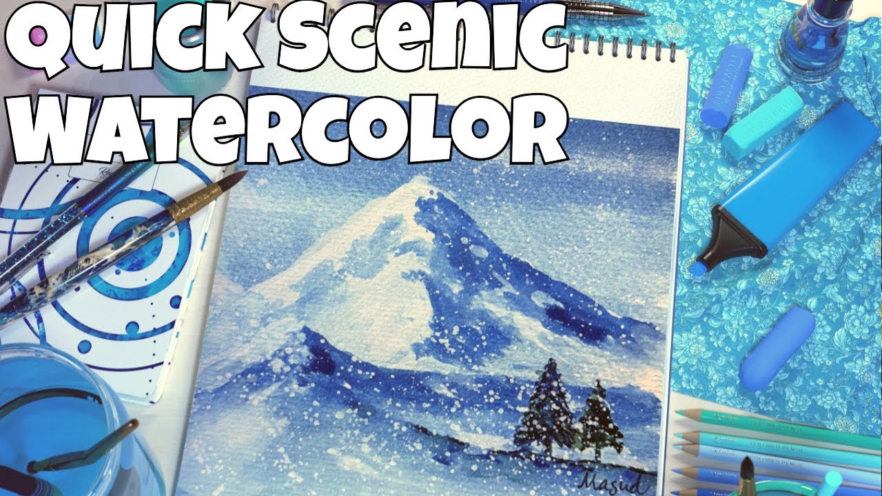 I Tried Watercolor for 10 Minutes and Created a STUNNING Scenery