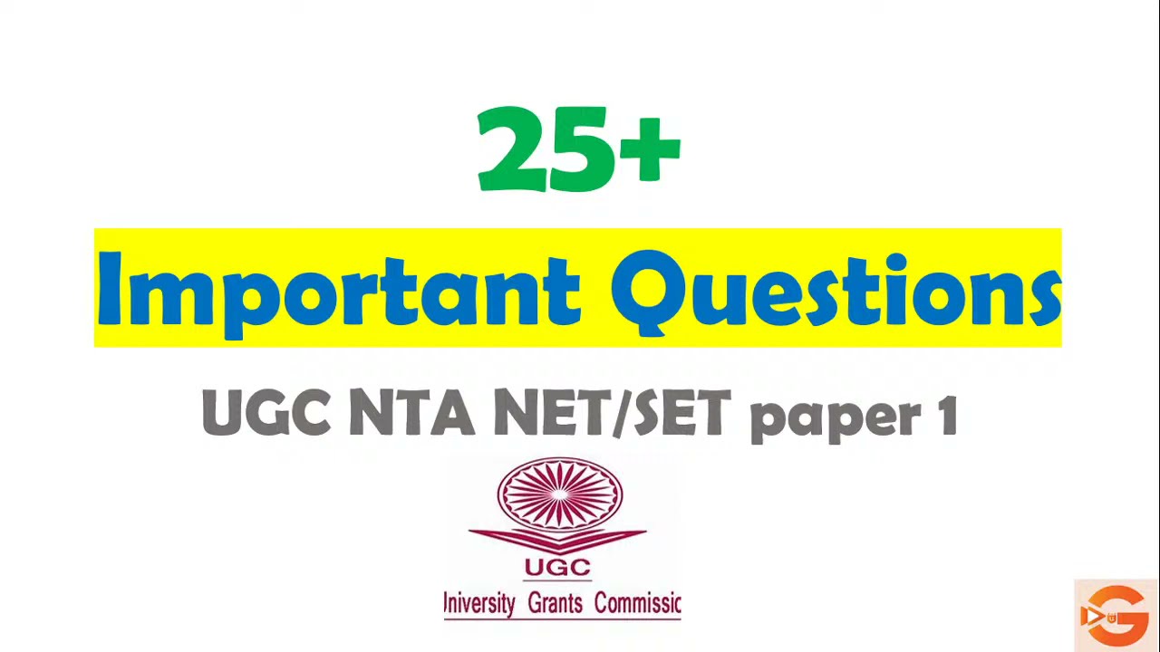 25+ Important mcqs for UGC NTA NET paper 1 preparation 2021 exam