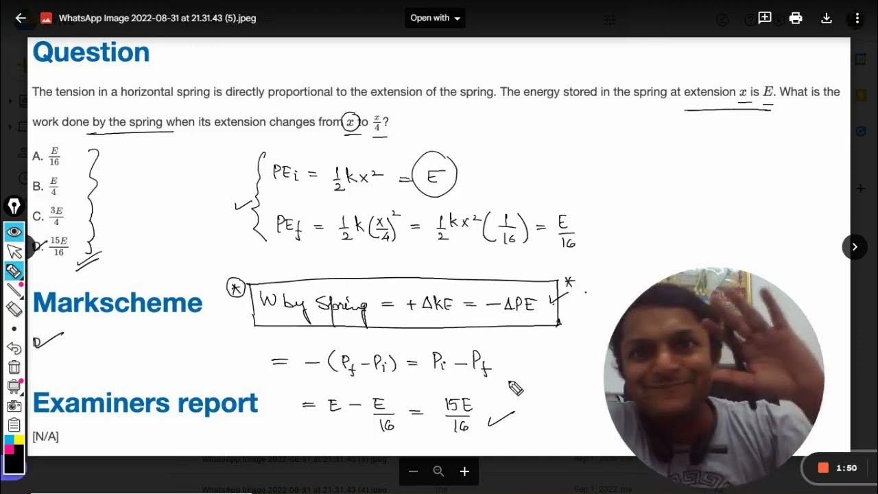 The tension in a horizontal spring is directly proportional to the