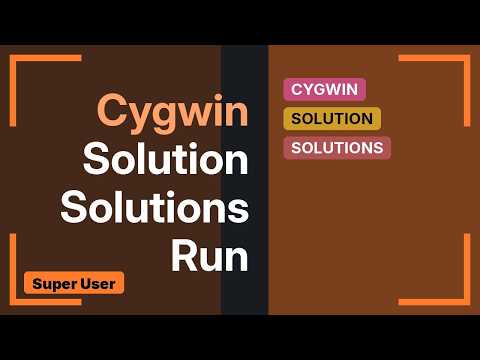 How to run this command with cygwin? (2 Solutions!!)