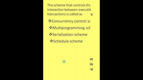 CONCURRENCY CONTROL MCQS||DBMS