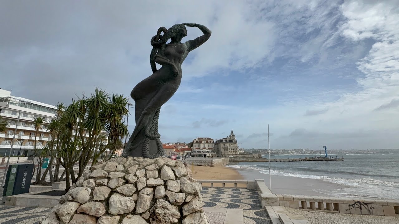 Portugal 190 small town Cascais - Walking｜R.da Saudade｜R.das Flores｜Cascais Bay｜Passeio de Dom Luis…