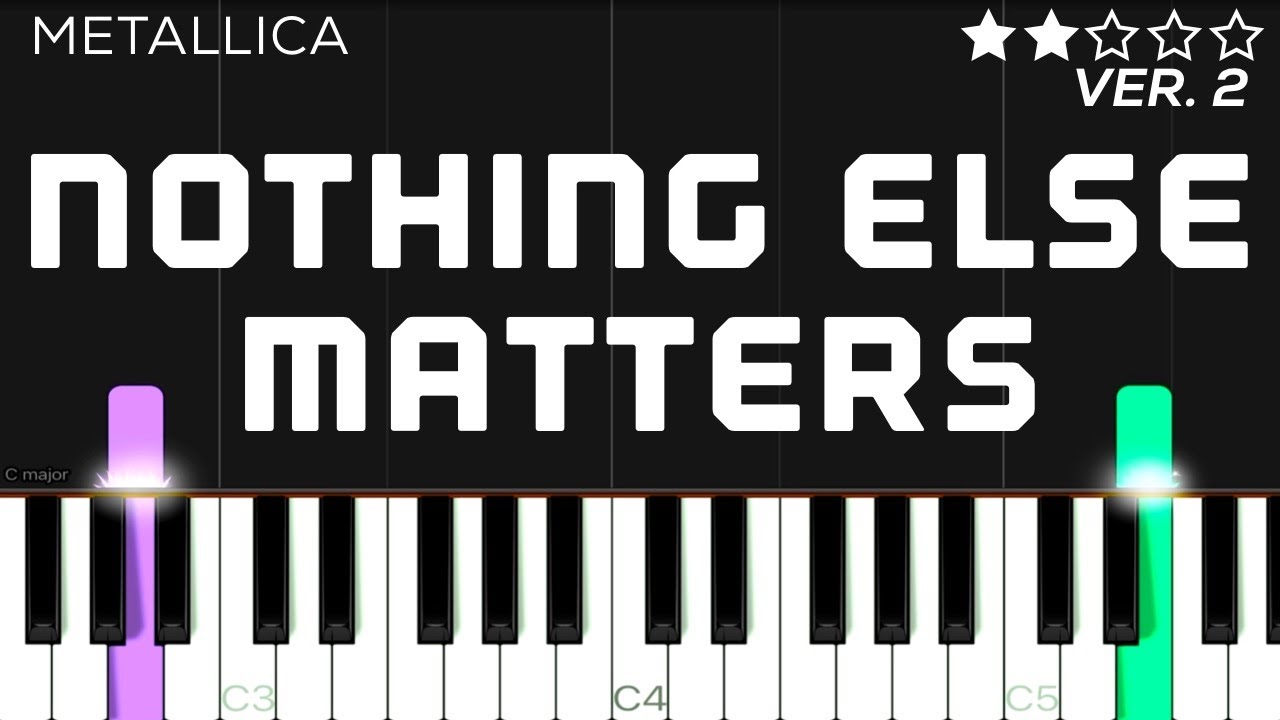 Metallica - Nothing Else Matters | EASY Piano Tutorial - YouTube