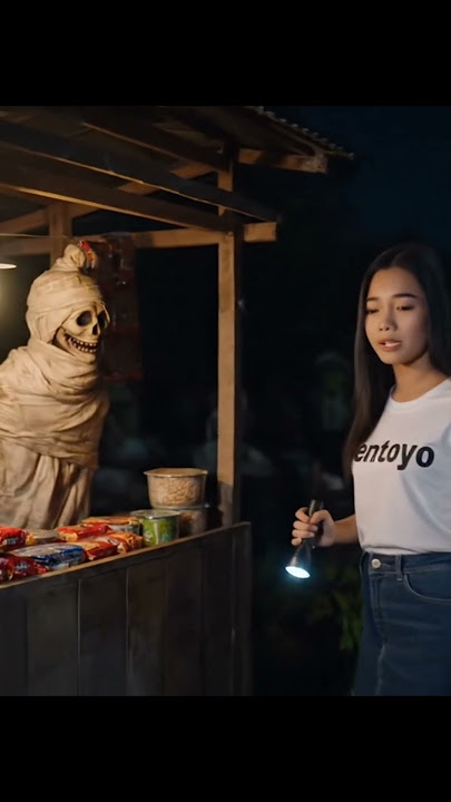 Pocong Buka Warung di Kuburan, Tapi Minta Like Dulu!”#shorts #horror #funny #ai