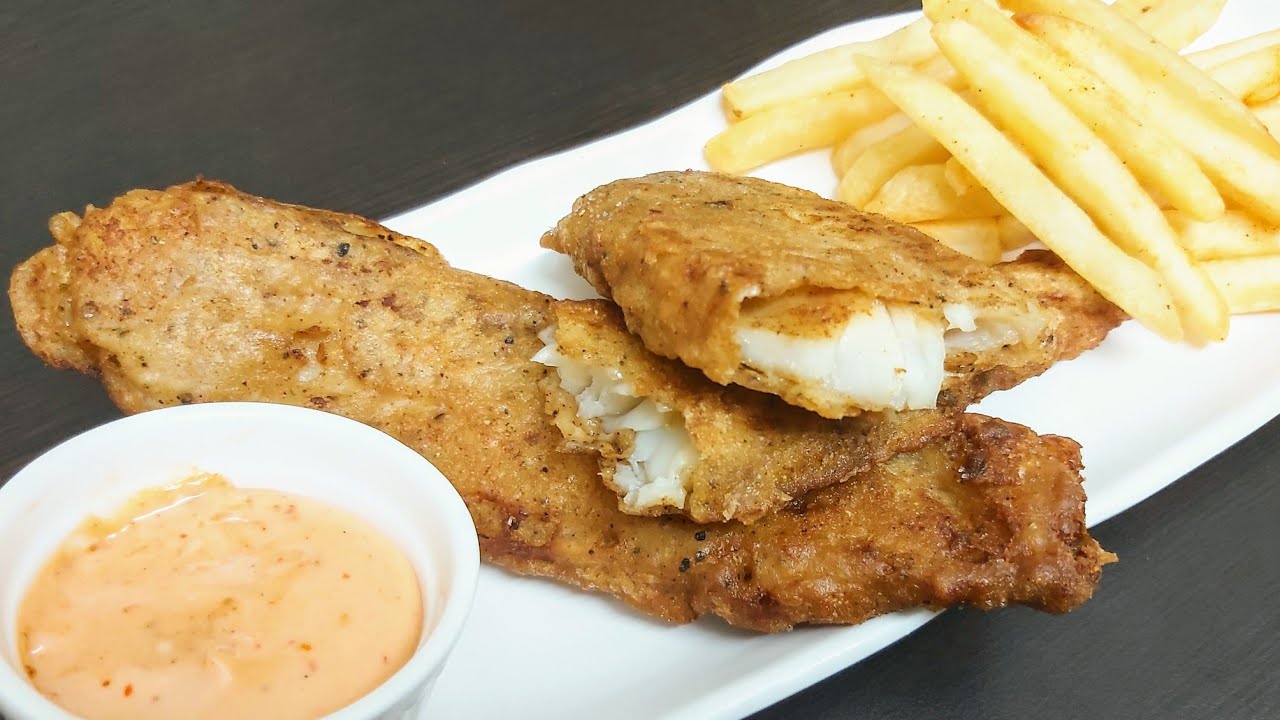 BEST FISH AND CHIPS RECIPE | crispy fish fillet recipe | how to make fish  and chips | fish starter - YouTube