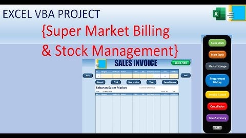 Super Market Billing & Stock Management | Excel VBA Project