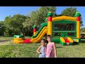 2-Lane Fiesta Inflatable Bouncer Combo (Wet/Dry) Slide | Sky High Party Rentals