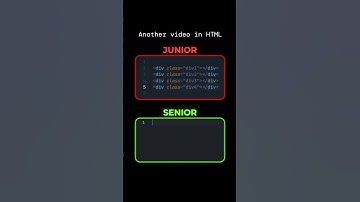 Senior vs. Junior Developer: HTML Coding Styles Revealed! | HTML5 Mastery & Tips#shorts #html