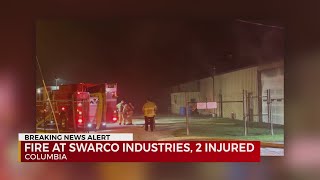 Fire at Swarco Industries, 2 injured