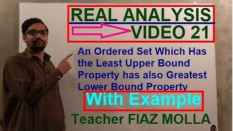 An Ordered Set Which Has the Least Upper Bound Property has also Greatest Lower Bound Property