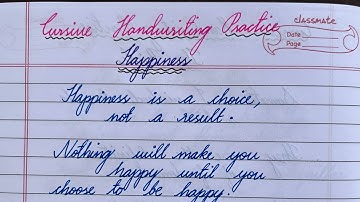 How to write neat cursive handwriting | how to write in cursive handwriting 