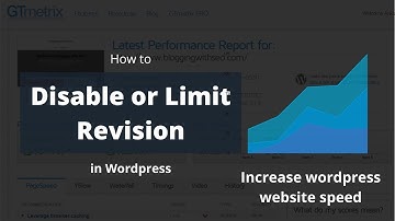 How to disable or limit revision in WordPress - Increase wordpress website speed - Wp sweep plugin