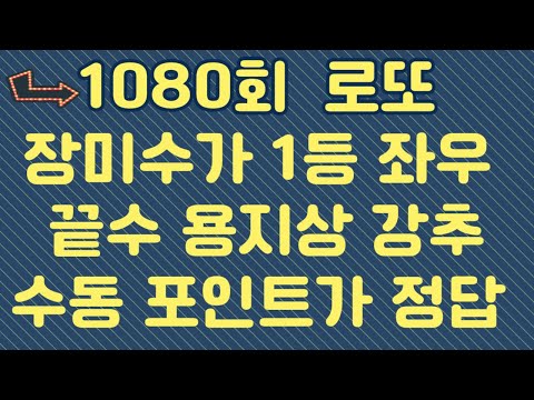 1080회 고정수 추천 수동 포인트 강력 추천